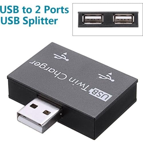 USB2.0 Male to Twin Charger Dual 2 Port USB Splitter Hub Adapter Converter Charging USB Wire Plug for Laptop PC