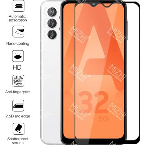 Full cover for samsung a32 glass camera screen protector for samsung galaxy a 32 a32 32a a325f safety tempered glass film