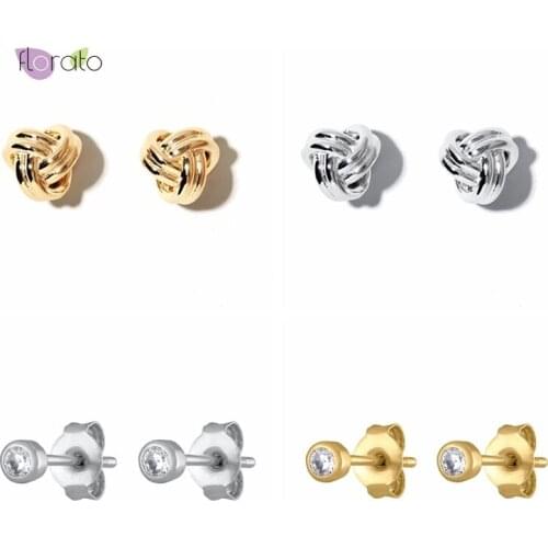 925 Sterling Silver Ear Needle Minimalism Fashion Jewelry For Women Elegant Stud Earrings Girl Qualities Birthday Party Gifts