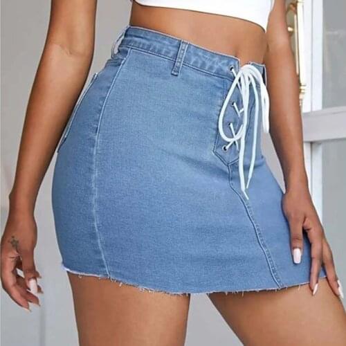 Zoom Zhou Denim Skirts For Women