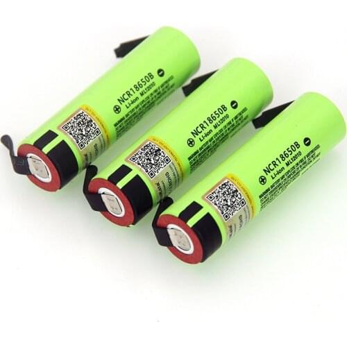 1-20PCS Liitokala new original NCR18650B 3.7V 3400mAh 18650 rechargeable lithium battery + DIY nickel piece