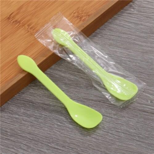 Disposable spoons plastic PP made eco-friendly stocked Individually wrapped disposable spoon ice cream spoon