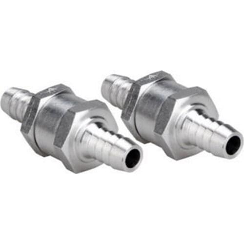 2Pcs 6mm 1/4" Fuel Non Return One Way Check Valve Petrol Diesel Aluminium