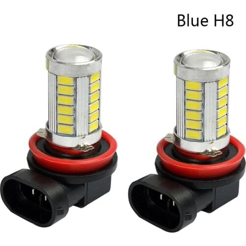 2Pcs Car H8 H11 LED 9005 9006 5630 33SMD Fog Lamp Auto Tail Brake Bulb Turn Signal Daytime Running Light Bulb