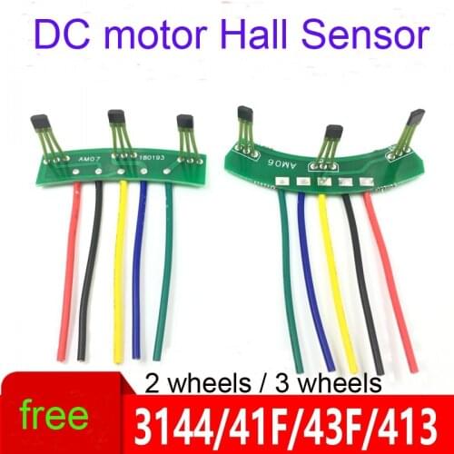 2pcs brushless DC motor hall sensor,3144/41F/43F/413 hall elements with board and cable for 2 wheels/3 wheels electric vehicles