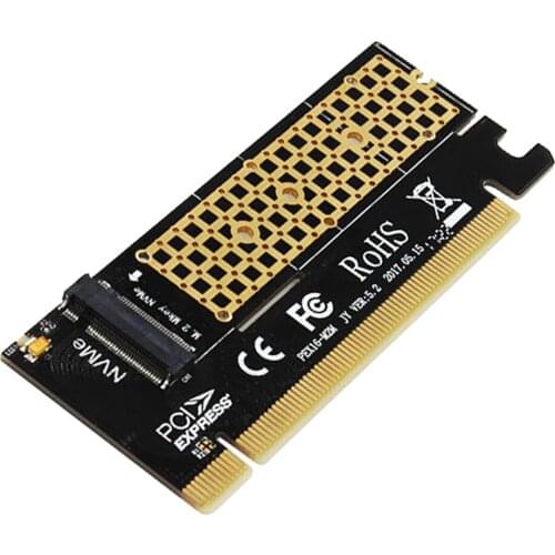 M.2 NVME NGFF to PCI-e 3.0 X16 Adapter M Key Interface Expansion Card