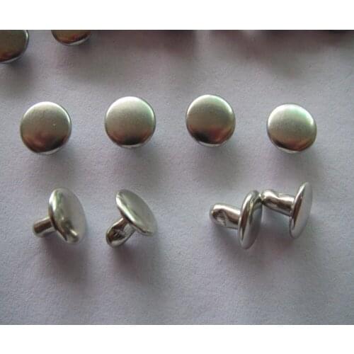 Free shipping 8mm double surface plating silver brass rivet jeans and brass bag rivets 200set