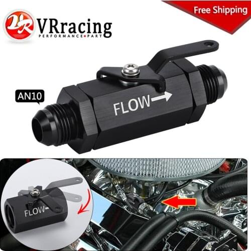 FREE SHIPPING ALUMINUM BLACK AN10 10AN -10 AN SHUT OFF VALVE FITTING VR-WLPV72-10B