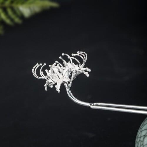 Equinox Flower s925 Sterling Silver Hair Stick Hair Accessories For Women Luxury Jewelry