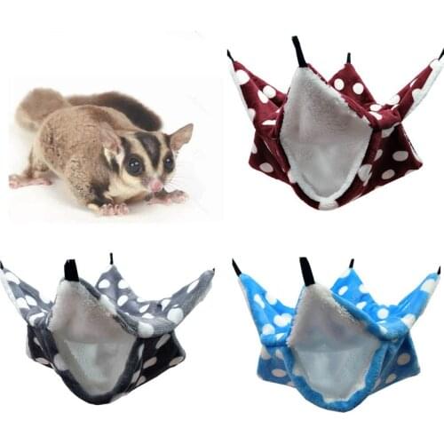Double Layer Warm Pet Hamster Hammock Nest guinea pig bed Squirrel Hanging Blanket Mat Bed Small Pets Chinchillas Rat House Mat