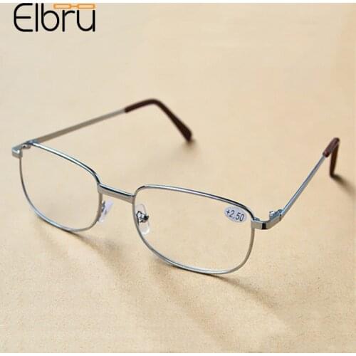 Elbru Vintage Fashion Clear Reading Glasses Ultralight Magnifying Eyewear Portable Gift For Parents Presbyopic Magnification