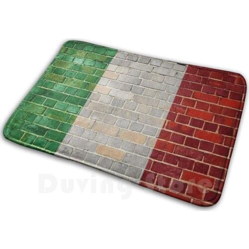 Italy Flag On A Brick Wall Carpet 945 Carpet Country Dirty Faded Flag Identity Brickwall