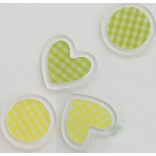 10 PCS 26mm 26x28mm Acrylic Round Heart For Hairpin Clothes Earrings Accessories Jewelry Making DIY Handmade Components