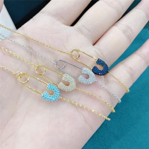 Fashion Trend Gold Color Luxury Design Broochh Zircon Pin Bracelet Party Gifts Hip Pop Accessories Zk30