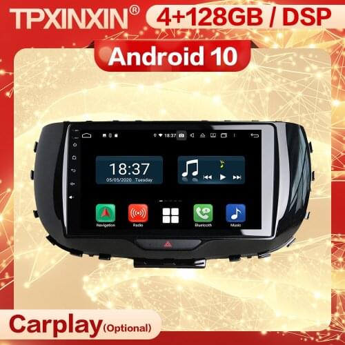 4+128G Carplay 2 Din Android 10 Multimedia Stereo Receiver For KIA SOUL 2020 Wifi BT GPS Navigation Radio Audio Player Head Unit