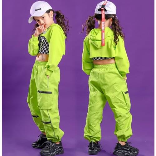 New ChildrenS Street Jazz Dance Costume Suit Girls Hip Hop Performance Clothing Kids Stage Performance Costume Outfit DWY4019
