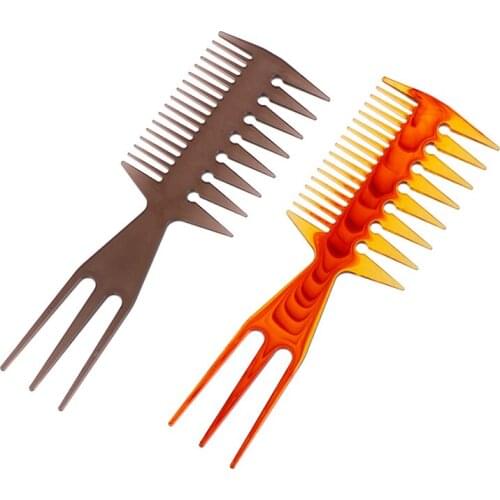 Men Beard Hairdressing Brush Barber Shop Styling Tool Salon Accessory Afro Hairstyle Hot New Wide Teeth Hairbrush Fork Comb