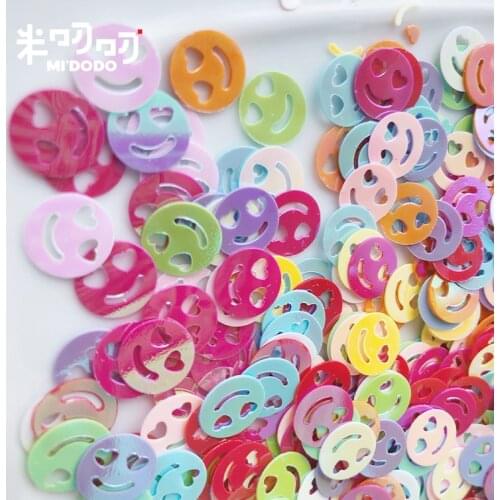 Smiling Face Sequins 20g 9mm Paillette Sewing Garment Accessories Clothing Accessories DIY Sequins for Scrapbooking Shakes