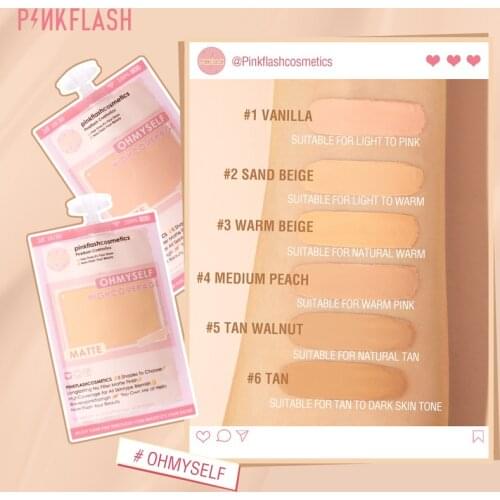 PINKFLASH Bag Liquid Foundation Concealer Acne Dark Circles Lasting Waterproof Matte Primer Cream Liquid FoundationTSLM1