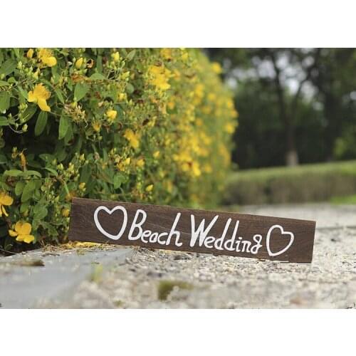 "Beach Wedding" Wood Sign Wedding Chair Sign Photo Props Beach Wedding Decoration Supplies