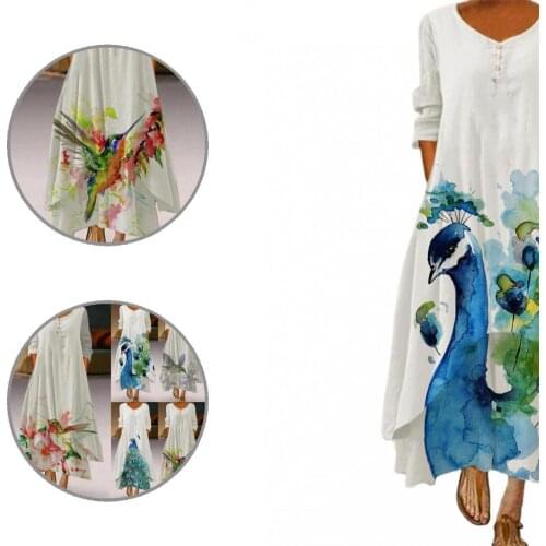 Casual Skin-friendly Casual Floral Print Women Dress for Stage Show