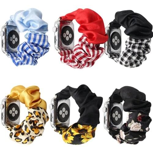 Scrunchie Elastic loop for Apple Watch Band Series 6 5 4 3 38mm 40mm 42mm 44mm Straps Watchband for iwatch Strap Bracelet 6 5 4