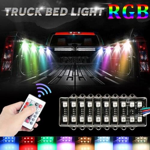 8 Pods Led Rock Lights For Jeep Offroad Truck UTV Car ATV Boat Bed Trail Fender Underbody RGB Light 9W Waterproof
