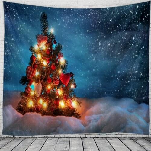 Christmas Tapestry Wall Hanging Bed Spread Beach Towel Table Cloth Yoga Mat 3D New Year House Decoration Living Room Decoration