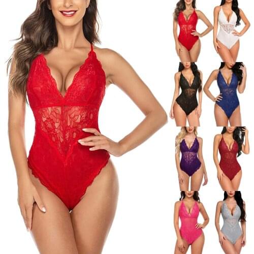 Womens Sexy Lingerie porno Bodysuit Elegant Lace body sexy hot erotic Catsuit pole dance Underwear Nightwear lenceria femenina