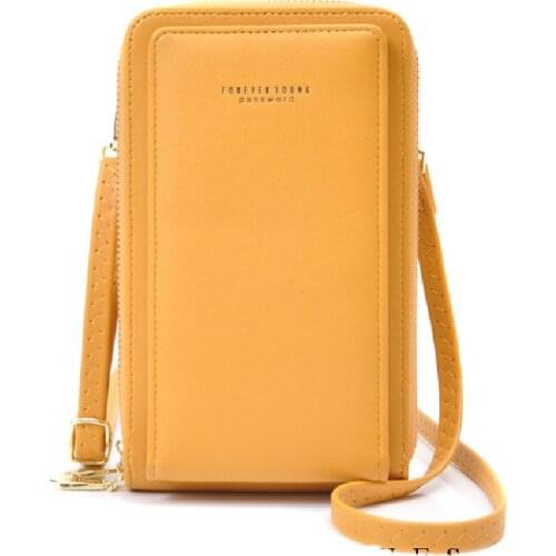 Touch Screen Cell Phone Shoulder Bags Women Transparent Pocket Mini Crossbody Bag Card Purse Ladies Small Female Messenger Bag