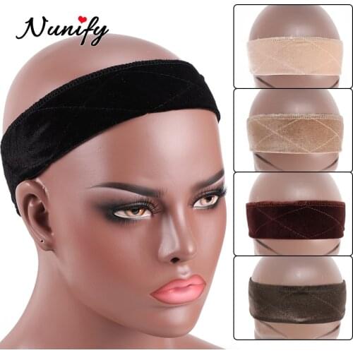Comfort Grip Wig Band Flexible Velvet Wig Grip For Holding Your Wig Black Blonde Skin Color Wig Grip Headband Hair Band For Girl