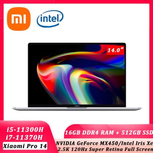 Xiaomi mi laptop Pro 14 Intel 14 inch Core i5-11300H/i7-11370H notebook computer 2.5K full screen 16GB RAM Ultraslim laptop