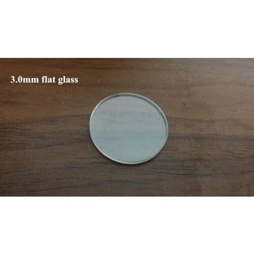 High Precision 3.0mm Watch Crystal Flat Round Mineral Glass 24.1~40mm Size