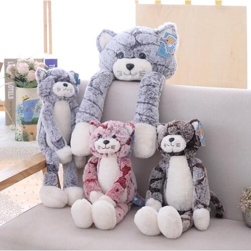 1pc 50/70/90CM kawaii Cool Cat Plush Toys Lovely Long Legs Animal Cat Dolls Stuffed Toy for Children Kids Sleeping Pillow Gifts