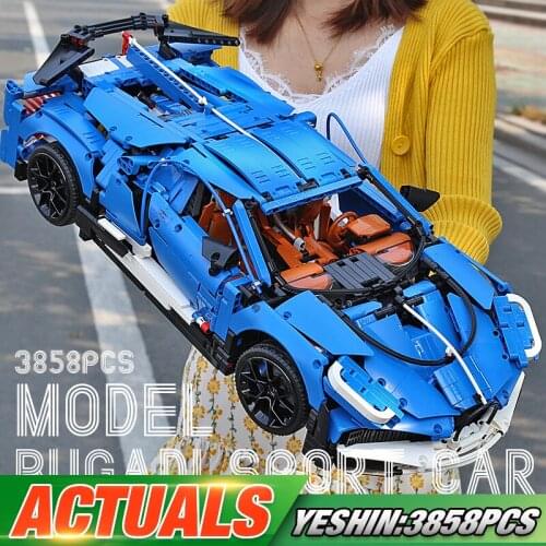 MOULD KING 13125 High-Tech Car Toys The RC APP Motorized Blue Racing Car Set Assembly Model Kids Christmas Gifts Building Blocks