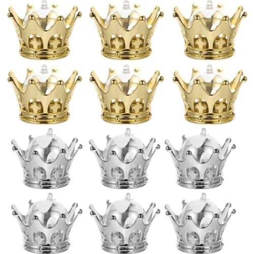 24pcs Plastic Candy Boxes Hollow Crown Shape Candy Gift Boxes For Wedding Party Baby Shower Srotage Cases