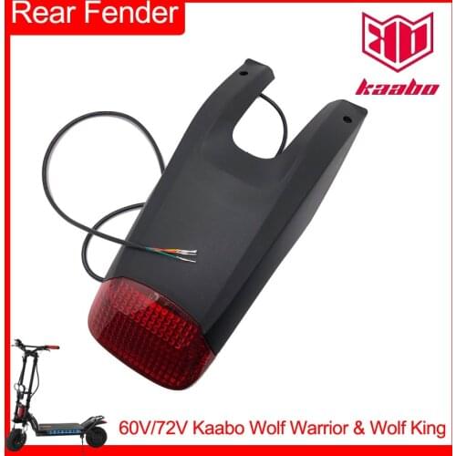 Rear Mudguard fender with Taillight PCB with Taillight Cover For Kaabo Wolf Warrior Electric Scooter