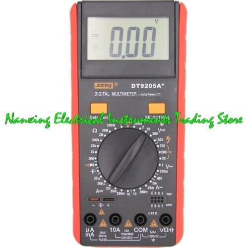 SZBJ DT9203A/DT9205A/DT9208ATrue RMS Digital Multimeter Foldable display screen is fully protected buzzer automatic trun off