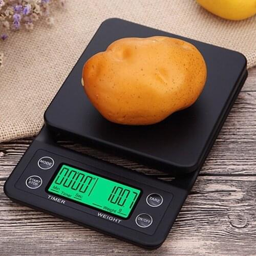 5kg/0.1g Coffee Scale With Timer Portable Electronic Digital Kitchen Scale High Precision LCD Electronic Scales