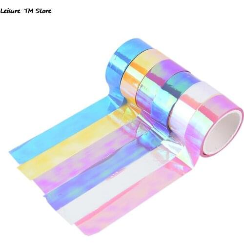 500cm Rhythmic Gymnastics Decoration Holographic RG Prismatic Glitter Tape Hoops Stick