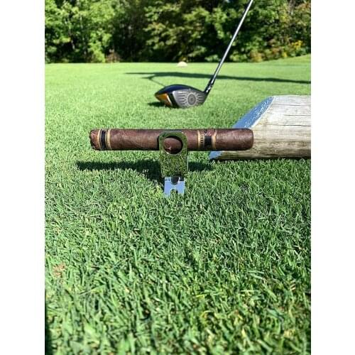 Cigar Holder And Golf Tool Ball Mark, Clip For Golf With Ball Marker, Holds Cigars, Cigarettes