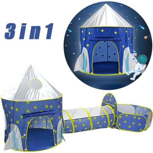 Baby Tent Toy spaceship tent space yurt 3 in 1tent pink house game ocean house Rocket ship Play Kids Gifts Outdoor Toy Tents