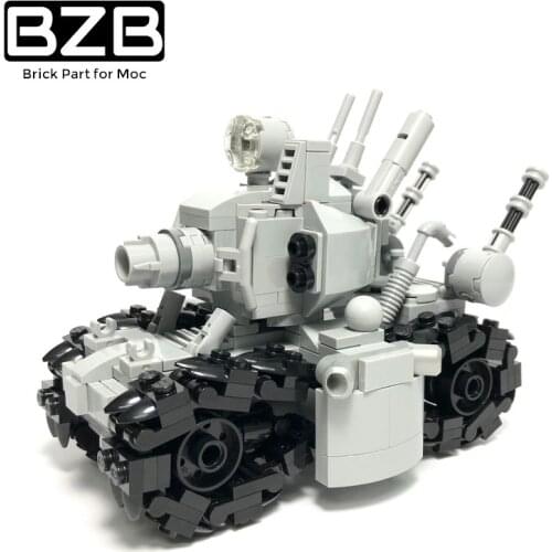 BZB MOC Action Figure Bricks Metal Slug Tank Super Vehicle 001 Building Blocks Assembled DIY Model Toys Educational Kids Gift