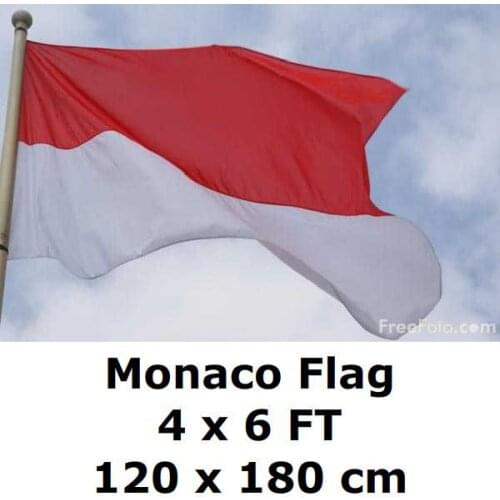 Monaco Flag 120 x 180 cm Polyester Large Big Monacan Flags And Banners National Flag Country Banner