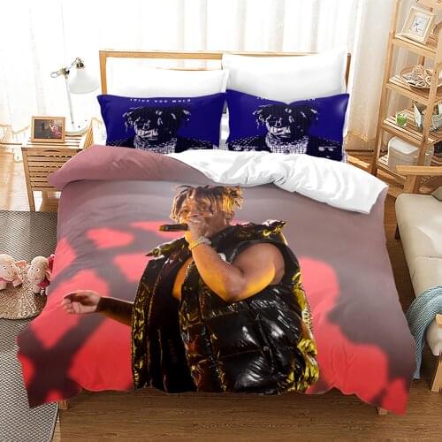 Juice Wrld Bedding Set Single Twin Full Queen King Size Stars Juice Wrld Bed Set Childrens Kid Bedroom Duvetcover Sets 3D 012