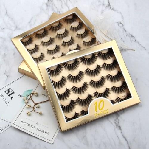LANJINGLIN mink eyelashes natural long false eyelashes strip 3d mink lashes make up fake eye lashes extension cilio lash