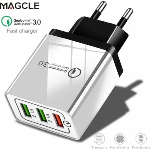 Magcle 18W USB Quick charge 3.0 5V 3A for Iphone XR XS MAX EU US Plug Mobile Phone Fast charger charging for Samsug S10 Huawei