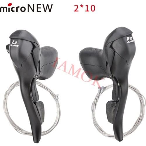 MicroNEW Bike Dual Control Lever Iamok 2/3x7/8/9/10-speed 23.8-24.2mm Levers Road Bicycle Parts