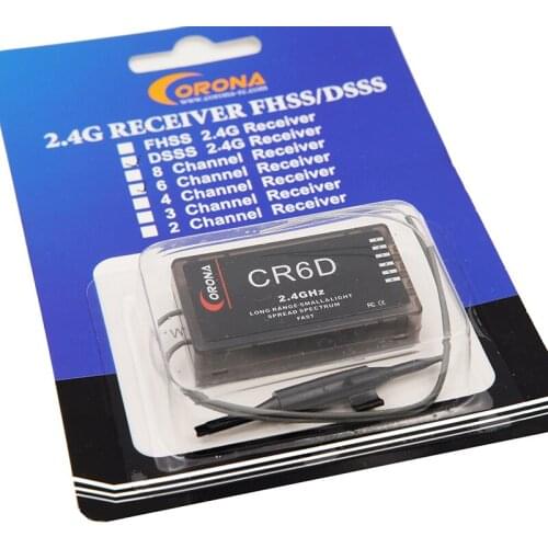 Corona Model CR6D 6ch 2.4GHz DSSS Receiver for RC Model Fix Wing