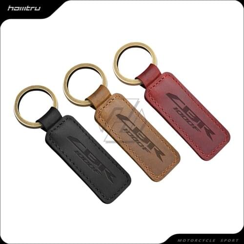 Motorcycle Retro Keychain Cowhide Key Ring Case for Honda CBR1000F CBR 1000F Motorbike Key